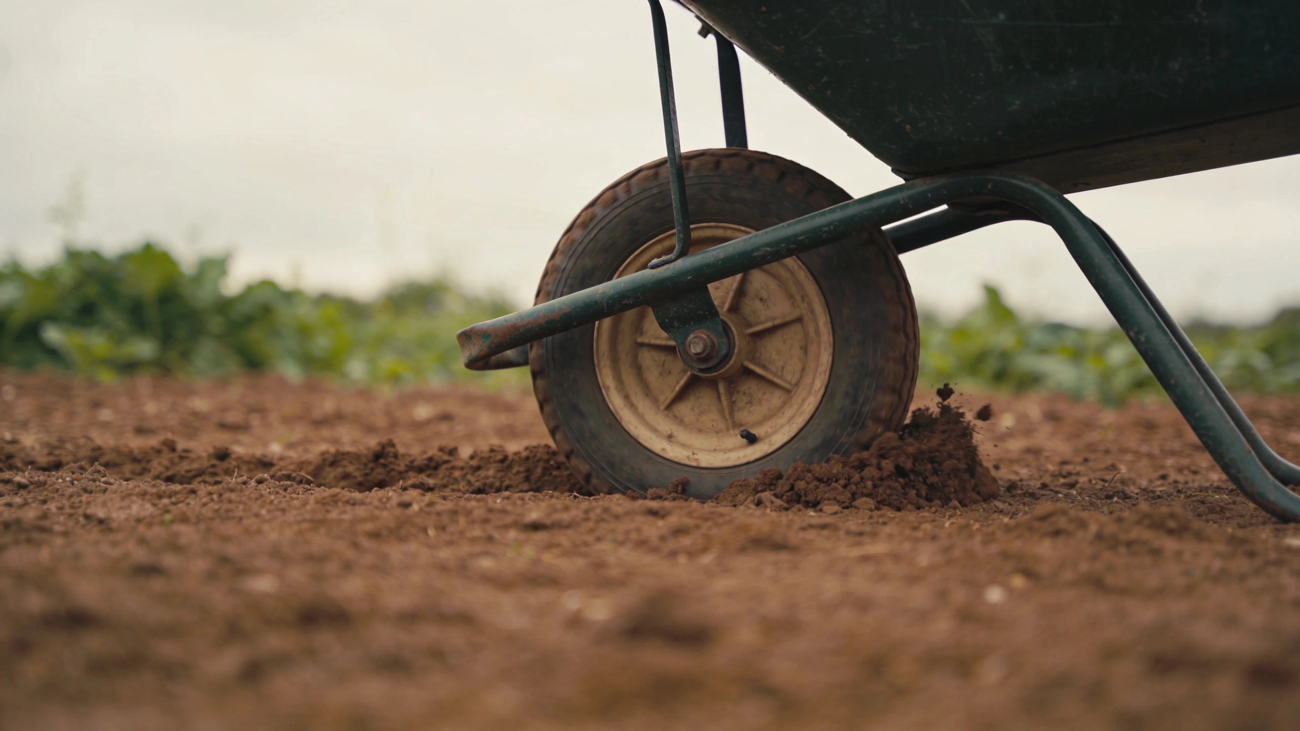 Why rolling seats disappoint on soft ground Castor wheel of a rolling garden seat sunk into soft wet soil